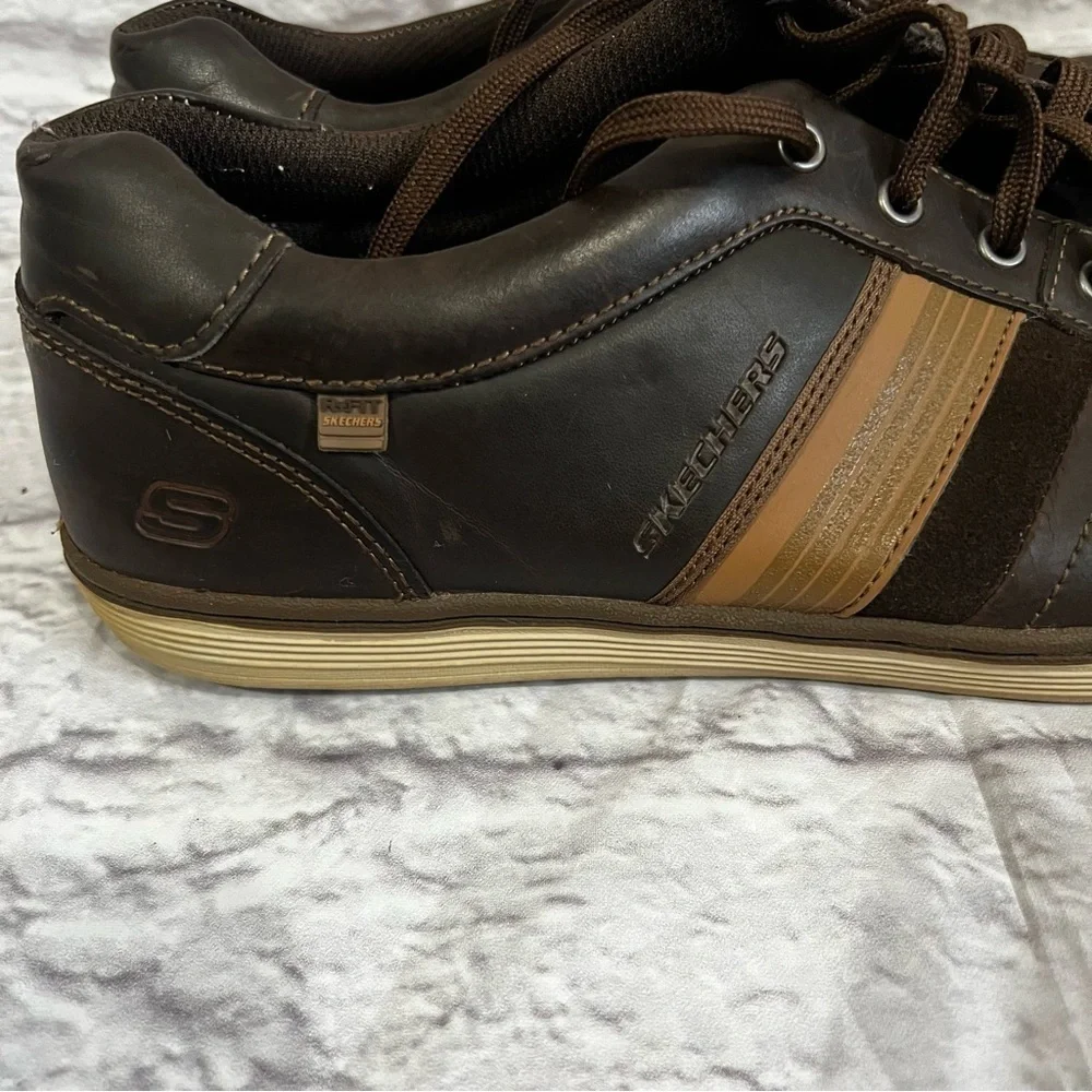 Skechers Mens Relaxed Fit: Sorino - Duarte sneaker lace up shoes sz 11 leather